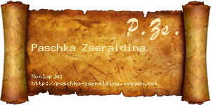 Paschka Zseraldina névjegykártya